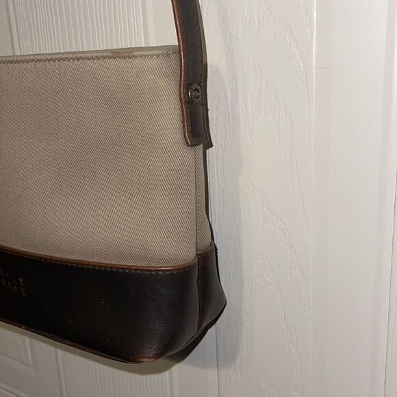 Crazy Horse |A Liz Claiborne Co.| Vintage Canvas & Leather 90’s Shoulder Bag - Picture 6 of 13